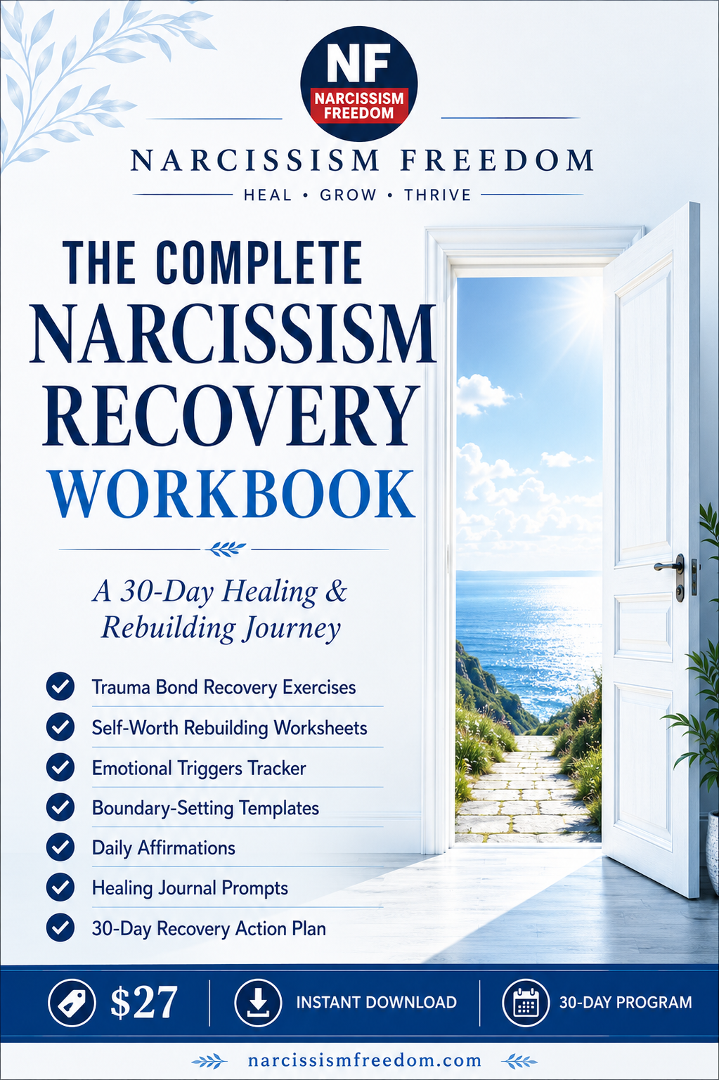The Complete Narcissism Recovery Workbook — front cover